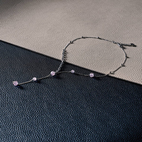 Lilac | Silver | Firefly Glass Cascade Double Pendant